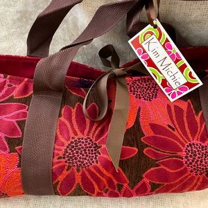 Kim Michie Sunflower Chenille Tapestry Yoga Bag - Beautiful Quality -New w/ Tags